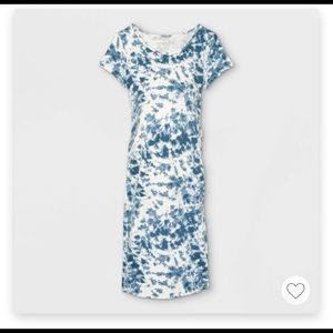 Short Sleeve Tie Dye T-Shirt Maternity Dress